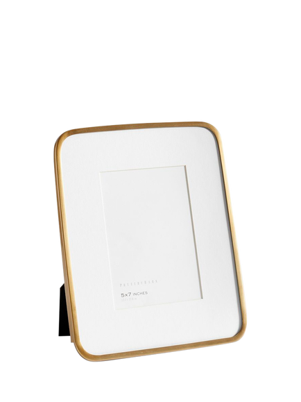 Pottery Barn Radius Photo Frame & Mount, Brass, Brass