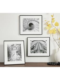 Pottery Barn Stowe Metal Photo Frame & Mount, Black - view 2, Black