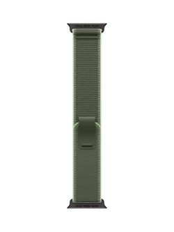 Apple Watch 49mm Green/Neon Trail Loop, Black Titanium Finish, Green/Neon