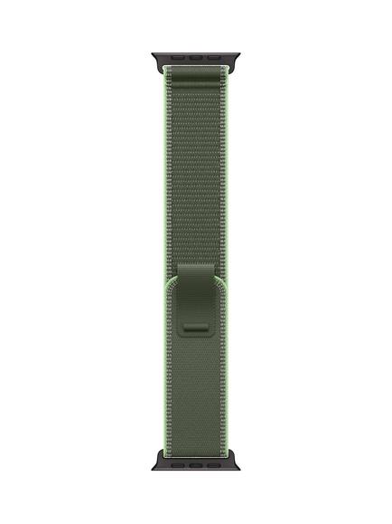 Apple Watch 49mm Green/Neon Trail Loop, Black Titanium Finish, Green/Neon