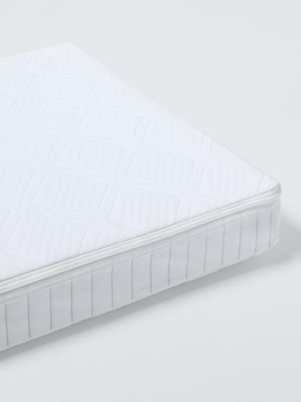 John Lewis Classic Spring Cot Mattress, 120 x 60cm - view 2, White