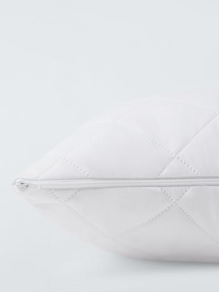 John Lewis Easycare Waterproof Standard Pillow Protector, Pair - view 2, White