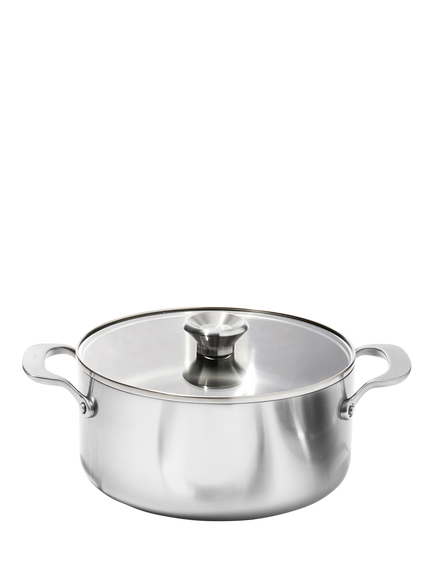 OXO Mira Stainless Steel Casserole & Lid, 24cm, Stainless Steel