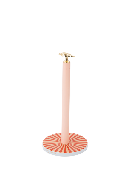 Yvonne Ellen Shell Kitchen Towel Holder, Pink/Gold, Multi