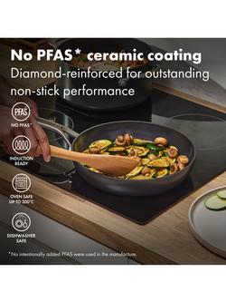 OXO Professional Hard Anodised Aluminium Ceramic Non-Stick Frying Pan, 20cm - view 2, Black