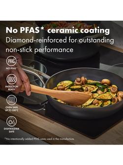 OXO Professional Hard Anodised Aluminium Ceramic Non-Stick Frying Pan, 30cm - view 2, Black