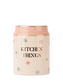 Yvonne Ellen 'Kitchen Things' Stoneware Utensil Jar, Pink, Multi
