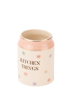 Yvonne Ellen 'Kitchen Things' Stoneware Utensil Jar, Pink - view 2, Multi