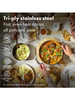 OXO Mira Stainless Steel Pan Set, 6 Piece - view 2, Stainless Steel