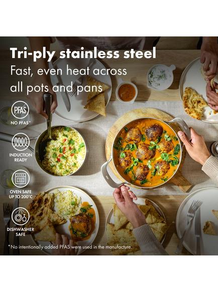 OXO Mira Stainless Steel Pan Set, 6 Piece - view 2, Stainless Steel