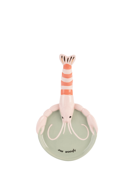 Yvonne Ellen Lobster Stoneware Spoon Rest, Pink, Multi