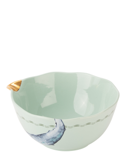Yvonne Ellen Whale 'Recipe for Disaster' Stoneware Mixing Bowl, Green, Multi