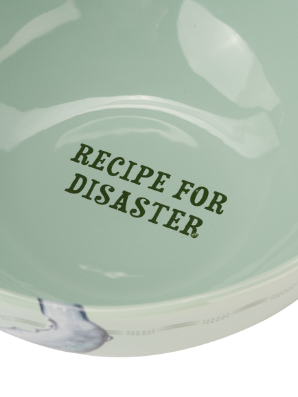 Yvonne Ellen Whale 'Recipe for Disaster' Stoneware Mixing Bowl, Green - view 2, Multi