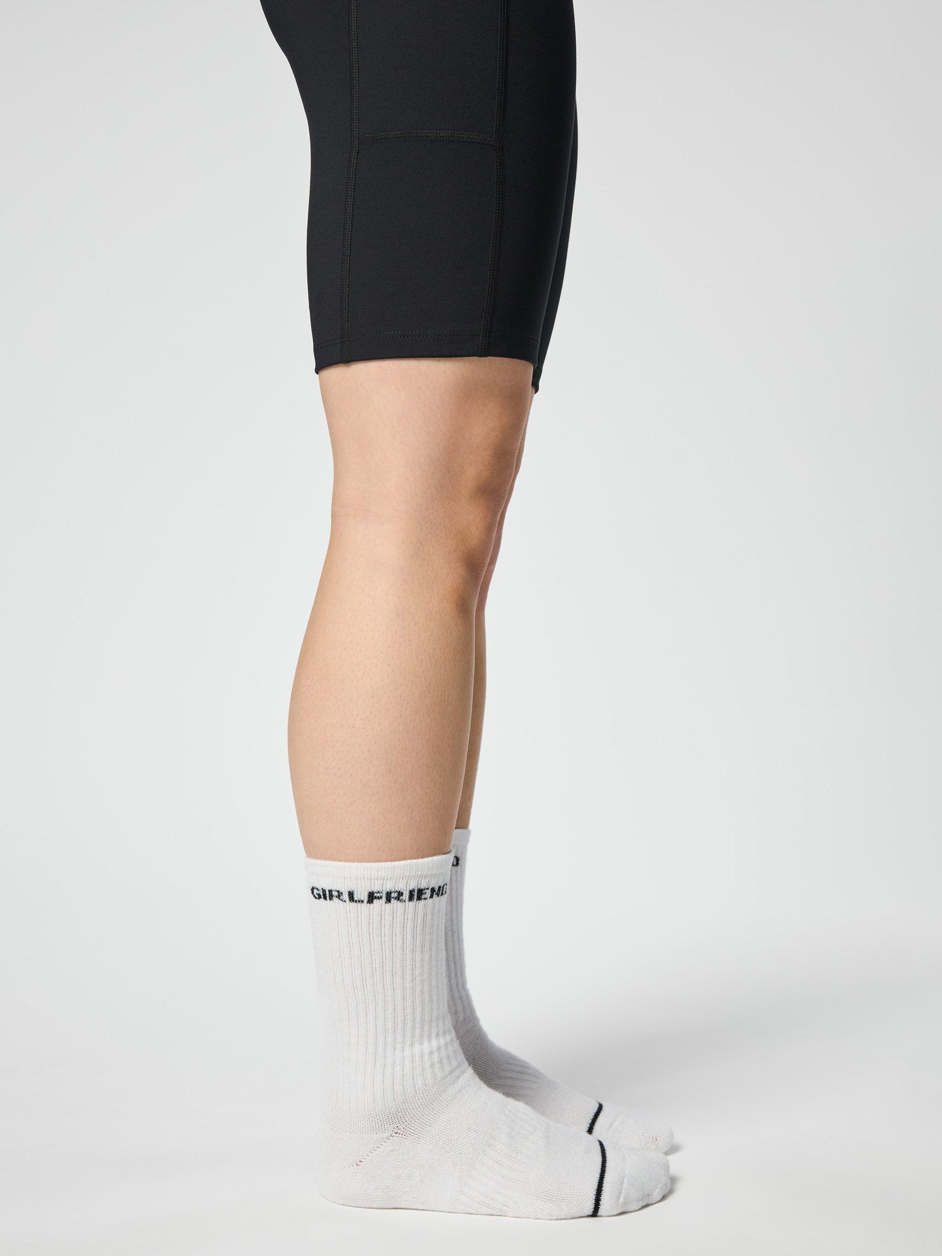 Product image 2 of 5, which shows Girlfriend Collective Stretch Crew Socks, Pack of 3, White