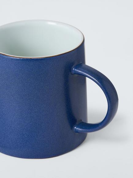 John Lewis Potters Stoneware Mug, 380ml - view 2, Indigo