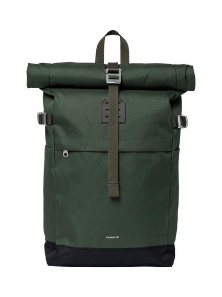 Sandqvist Icon Rolltop Backpack, Multi Olive, Multi Olive