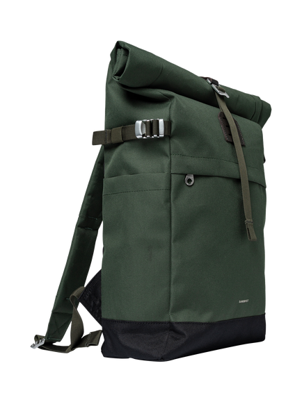 Sandqvist Icon Rolltop Backpack, Multi Olive - view 2, Multi Olive