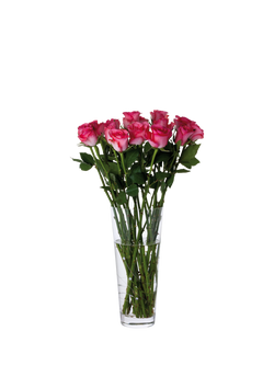 Dartington Crystal Glitz Conical Glass Vase, H30cm, Clear - view 2, Clear