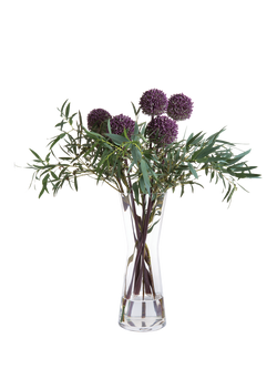 Dartington Crystal Gladioli Glass Vase, H36cm, Clear - view 2, Clear