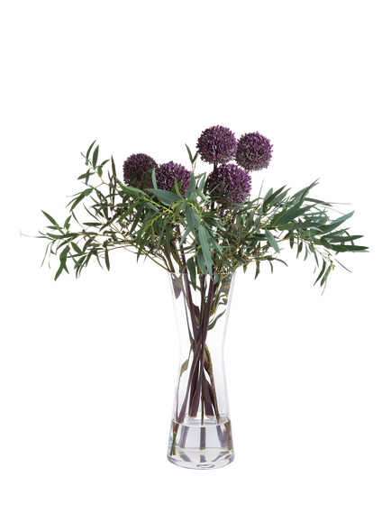 Dartington Crystal Gladioli Glass Vase, H36cm, Clear - view 2, Clear