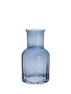 Dartington Crystal Jones Glass Vase, H22cm, Dusk Blue, Dusk Blue