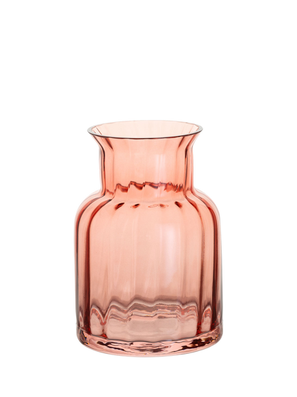Dartington Crystal Jones Glass Vase, H15cm, Russet, Russet