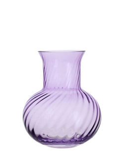 Dartington Crystal Smith Large Glass Vase, H20cm, Fondant Pink, Foundant Pink