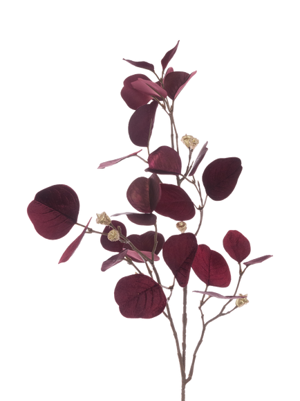 Floralsilk Artificial Eucalyptus Spray, H81cm, Red, Multi