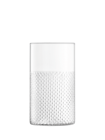 LSA International Wicker Glass Vase/Lantern, H25cm, Clear, Clear