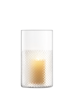 LSA International Wicker Glass Vase/Lantern, H25cm, Clear - view 2, Clear