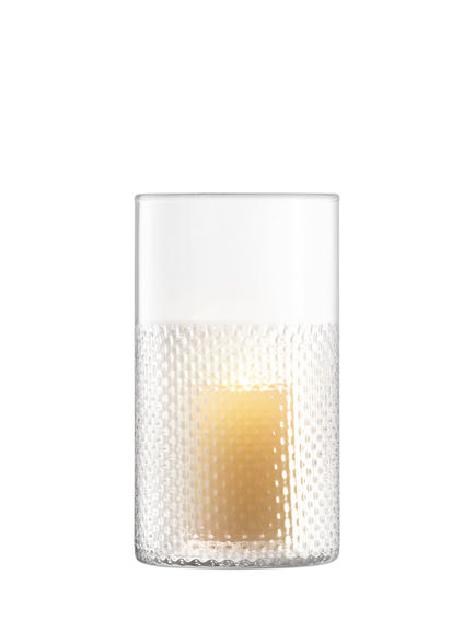 LSA International Wicker Glass Vase/Lantern, H25cm, Clear - view 2, Clear