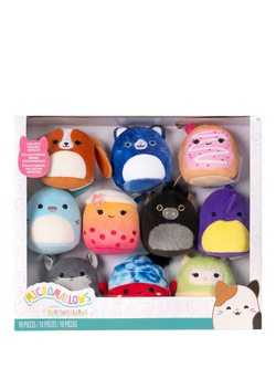 Micromallows 2.5" Plush Soft Toys, Pack of 10, Multi