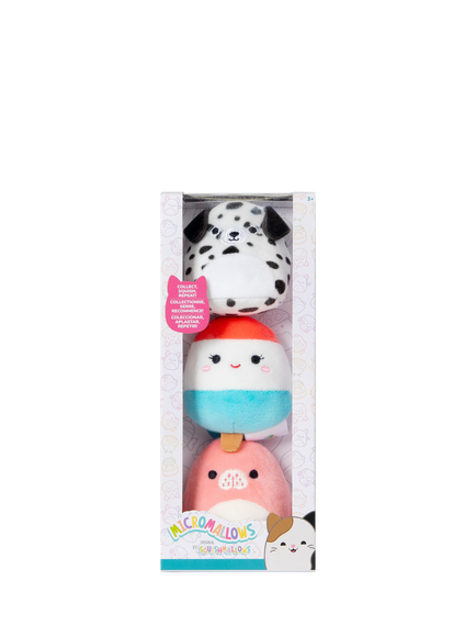 Micromallows 2.5" Plush Sotf Toys, Pack of 3, Multi