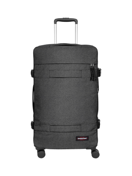 Eastpak Transit'r 4-Wheel Large Suitcase, Black Denim, Black Denim