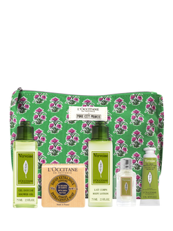 L'OCCITANE Verbena Travel Collection x Pink City Prints Bodycare Gift Set, 