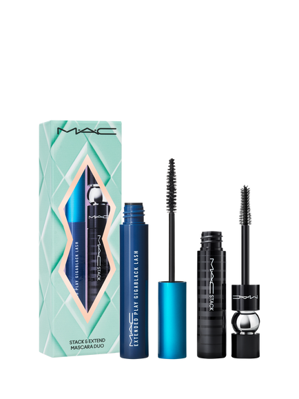 MAC Stack & Extend Mascara Duo Holiday Makeup Gift Set, Black