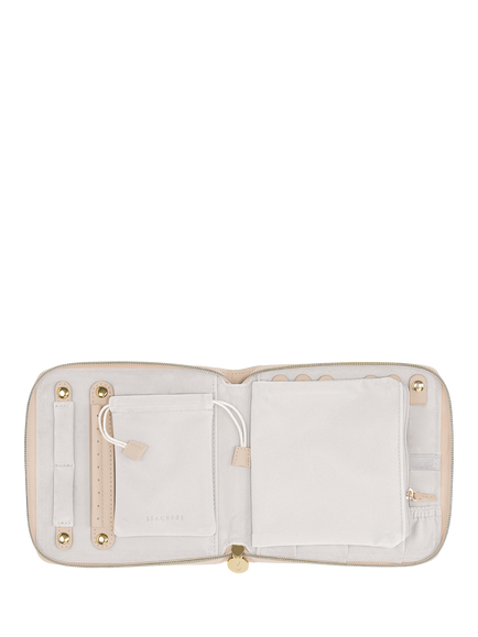 Stackers Square Jewellery Roll, Blush Raffia