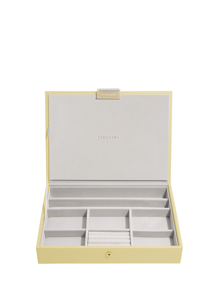 Stackers Classic Jewellery Box Lid, Butter Yellow