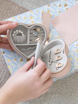 Stackers Mum Heart Raffia Jewellery Box, Blush Raffia - view 2, Blush Raffia