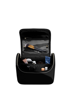 Stackers Raffia Cosmetic Case - view 2, Black Raffia