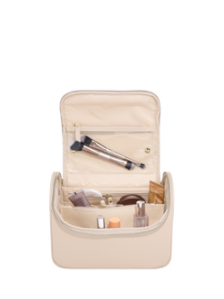 Stackers Raffia Cosmetic Case - view 2, Blush Raffia