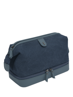 Stackers Canvas Wash Bag, Blue, Blue