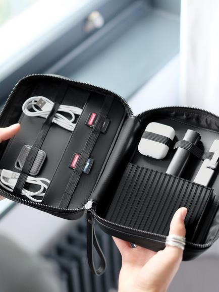 Stackers Cable Tidy - view 2, Black Fluted