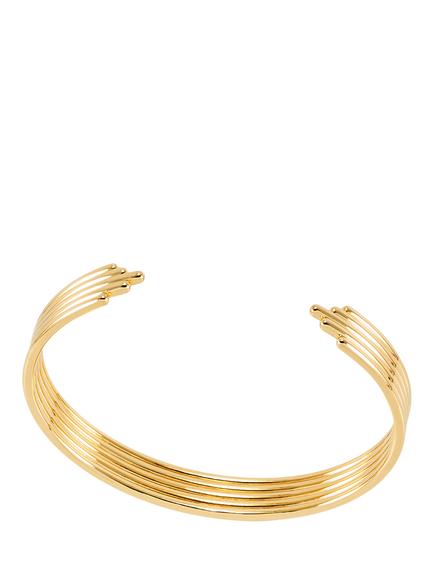 Rachel Jackson London Lifestream Statement Bangle - view 2, Gold