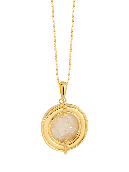 Rachel Jackson London Personalised Evolve Amulet Necklace, Gold, Gold