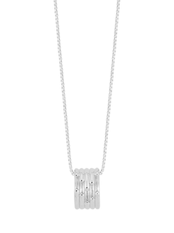 Rachel Jackson London Lifestream Ring Necklace, Silver