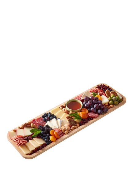 Farberware Build-a-Board Bamboo Rectangular Platter with Cover, 58cm - view 2, Natural