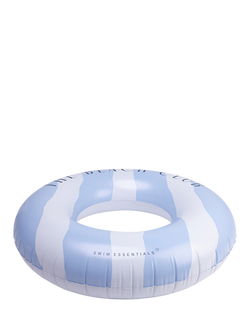 Swim Essentials The Beach Club Striped Swim Ring, Blue/White - view 2, Multi