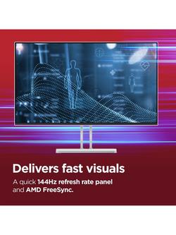 Lenovo L27-4C Full HD Gaming Monitor, 27”, Cloud Grey - view 2, Cloud Grey