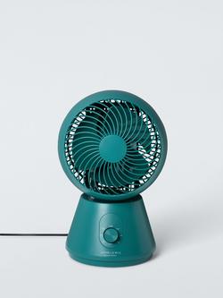 John Lewis Circulator Desk Fan, Teal